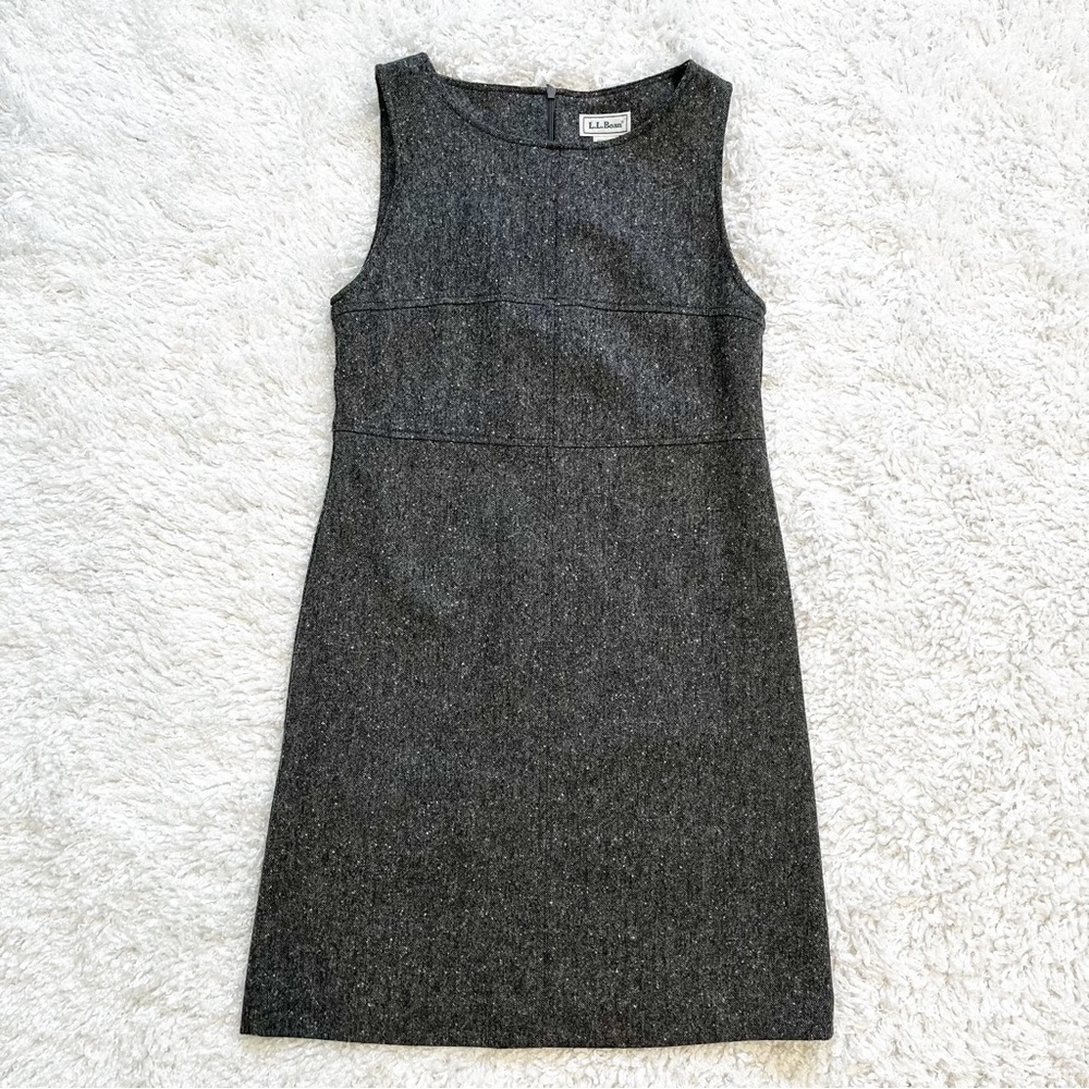 Vintage LL Bean Tweed Wool Jumper Dress